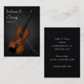 トロンペロエイルヴァイオリン&ボウミュージシャンズ(ホワイト文字) 名刺 (正面/裏面)