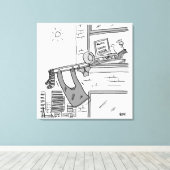 トロンボおもしろいン選手ミュージシャン キャンバスプリント (インサイチュ (ウッドフロア))