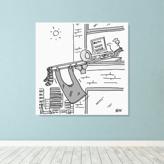 トロンボおもしろいン選手ミュージシャン キャンバスプリント (インサイチュ (ウッドフロア))