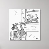 トロンボおもしろいン選手ミュージシャン キャンバスプリント (正面)