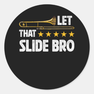 トロンボニストそのスライドBro Tromboneプレーヤーバンド ラウンドシール