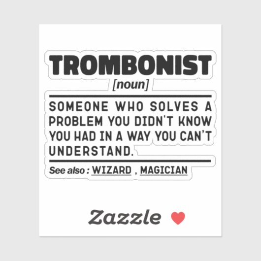 トロンボニスト名詞定義トロンボプレイヤー皮肉 シール (シート)