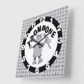 トロンボロボット文字 スクエア壁時計 (傾斜)