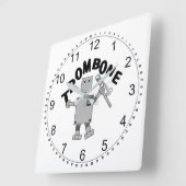 トロンボロボット文字 スクエア壁時計 (傾斜)