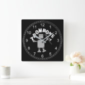 トロンボロボット文字 スクエア壁時計 (ホーム)