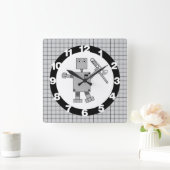 トロンボロボット スクエア壁時計 (ホーム)