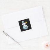 トロンボンギフトジャズミュージックマーチングバンドトロンボーン スクエアシール (封筒)