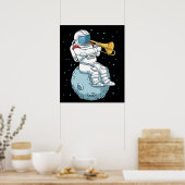 トロンボンギフトジャズミュージックマーチングバンドトロンボーン ポスター (キッチン)