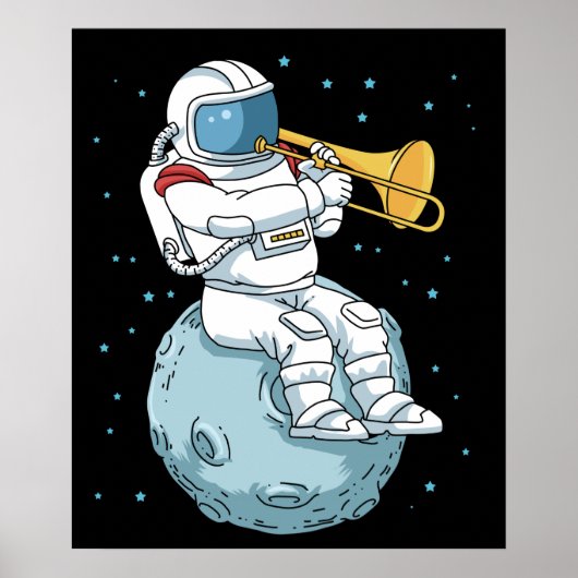 トロンボンギフトジャズミュージックマーチングバンドトロンボーン ポスター (正面)