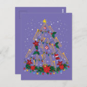 トロンボンクリスマスツリーオーナメントおもしろいミュージックバンド ポストカード (正面/裏面)