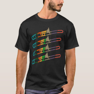トロンボントロンボニストレトロヴィンテージブラス楽器 Tシャツ