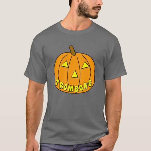 トロンボンハロウィーンパンプキン Tシャツ (正面)