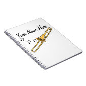 トロンボンブラスミュージシャン音楽先生カスタム ノートブック (右側)