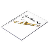 トロンボンブラスミュージシャン音楽先生カスタム ノートブック (左側)