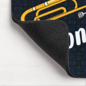 トロンボンボネヘッドホワイト文字 マウスパッド (コーナー)