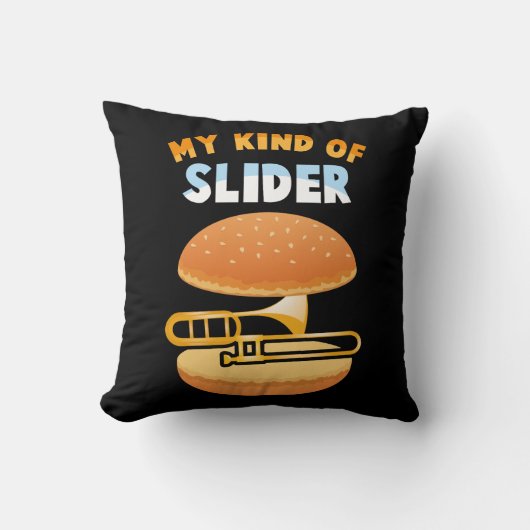 トロンボーおもしろいンプレーヤースライダミュージシャン クッション (正面)