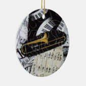 トロンボーンのオーナメント セラミックオーナメント (右)