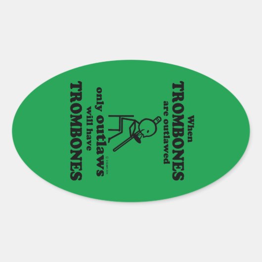 トロンボーンのオーバーレイド楕円シール 楕円形シール (正面)