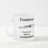 トロンボーンのギフト フロストグラスマグカップ (左)