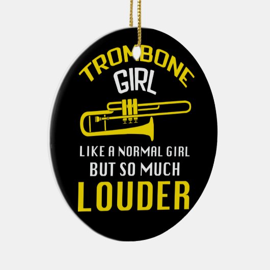 トロンボーンの女の子は、通常の女の子のように、非常に大きい セラミックオーナメント (右)