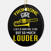 トロンボーンの女の子は、通常の女の子のように、非常に大きい セラミックオーナメント (左)