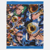 トロンボーンの暴徒熱狂する別名バンドオタク フリースブランケット (正面)