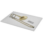 トロンボーンの漫画イラスト カッティングボード (角)