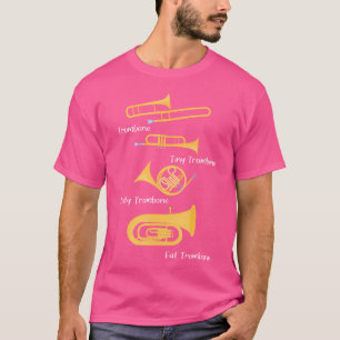 トロンボーンの種類 – Trombonist Jazz Music Player Tシャツ