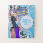 トロンボーンの音楽は一生の友達! ジグソーパズル (縦)