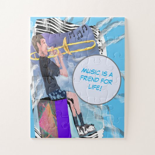 トロンボーンの音楽は一生の友達! ジグソーパズル (縦)
