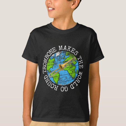 トロンボーンは世界を動かす Tシャツ (正面)