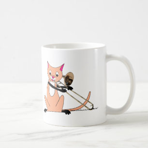 トロンボーンを遊んでいる猫 コーヒーマグカップ