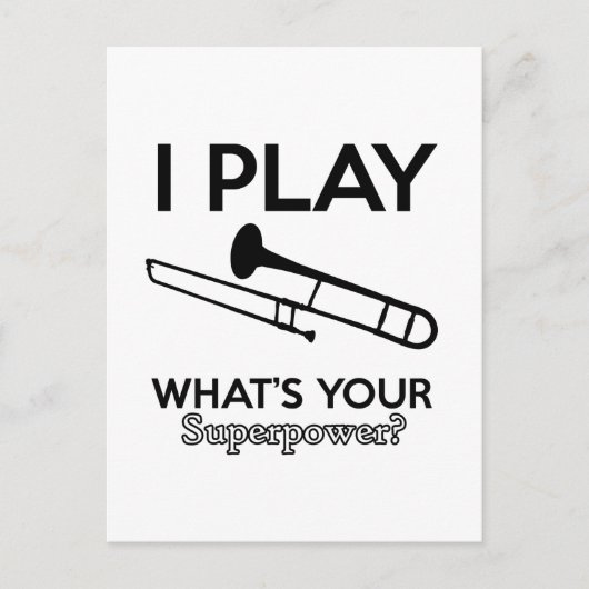 トロンボーンデザイン ポストカード (正面)