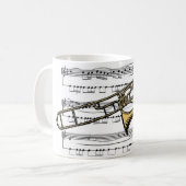 トロンボーンミュージカル14 B コーヒーマグカップ (正面左)