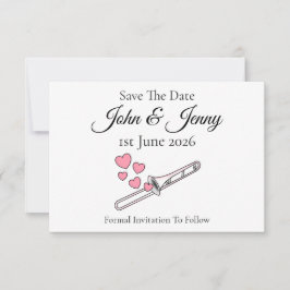 トロンボーンミュージシャンウェディング日付を保存