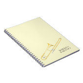 トロンボーンミュージシャンバンド先生ノート ノートブック (右側)