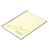 トロンボーンミュージシャンバンド先生ノート ノートブック (左側)