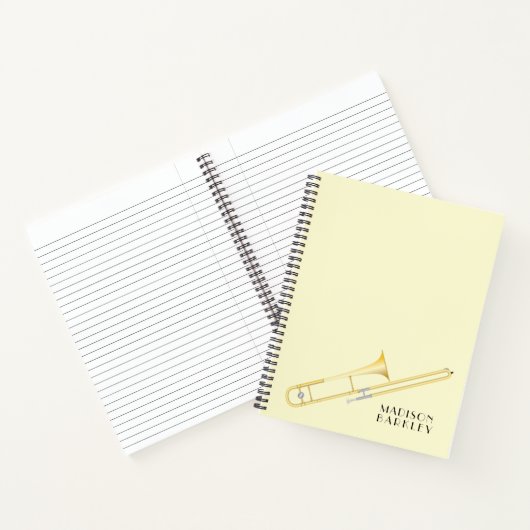 トロンボーンミュージシャンバンド先生ノート ノートブック (内部)