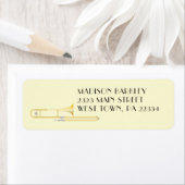 トロンボーンミュージシャンバンド先生ラベル ラベル (インサイチュ)