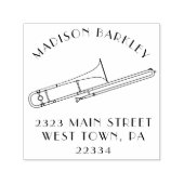 トロンボーンミュージシャンバンド先生自己インキングスタンプ セルフインキングスタンプ (デザイン)