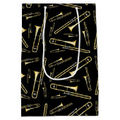 トロンボーンミュージシャンバンド先生 ミディアムペーパーバッグ (裏面)