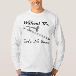 トロンボーンメンズ基本的な長袖のティー Tシャツ