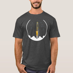 トロンボーンロケット合奏バンドマーチングバおもしろいンド Tシャツ
