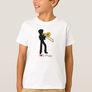 トロンボーン奏者のイラストレーションを含むTシャツ Tシャツ