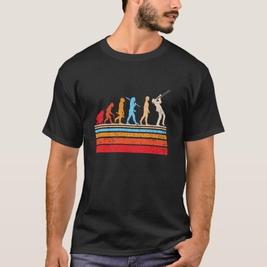 トロンボーン奏者の進化 ジャズ マーチング Tシャツ (正面)