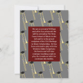 トロンボーン奏者 卒業パーティー 音楽 招待状 (裏面)