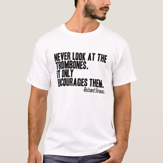 トロンボーン引用文 Tシャツ (正面)