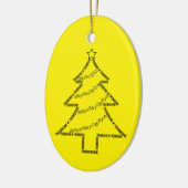 トロンボーン文字クリスマスツリーセラミックオーナメント セラミックオーナメント (左)