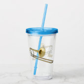 トロンボーン漫画イラストレーション アクリルタンブラー (裏面)