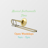 トロンボーン漫画イラストレーション ウィンドウサイン (シート)